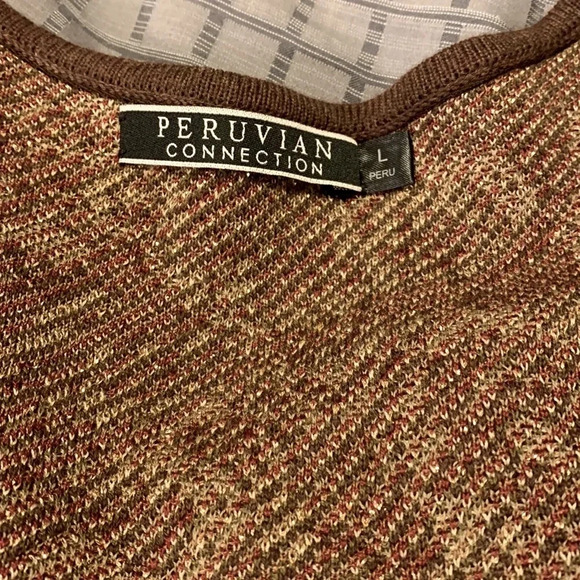 PERUVIAN CONNECTION Knit Floral Print‎ Tapestry Cardigan - Picture 4 of 6